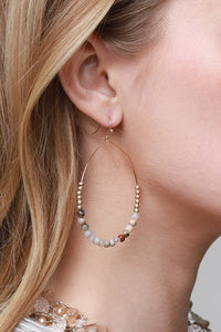 Natural Stone Bead Earrings