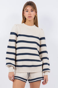 Candice Striped Knit Sweater