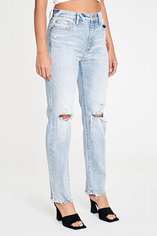 Distressed Smarty Pants Straight Jeans