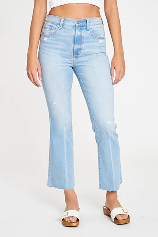 Shy Girl High Rise Crop Flare Jeans- Honor Roll Vintage