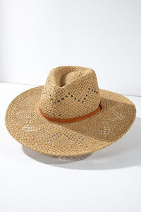 Woven Eyelet Panama Hat