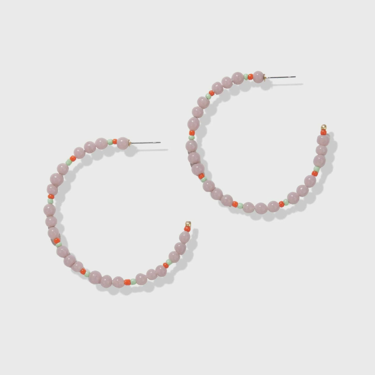 Lilac Glass Bead Earrings