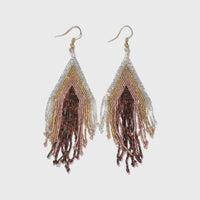 Haley Stacked Triangle Beaded Earrings