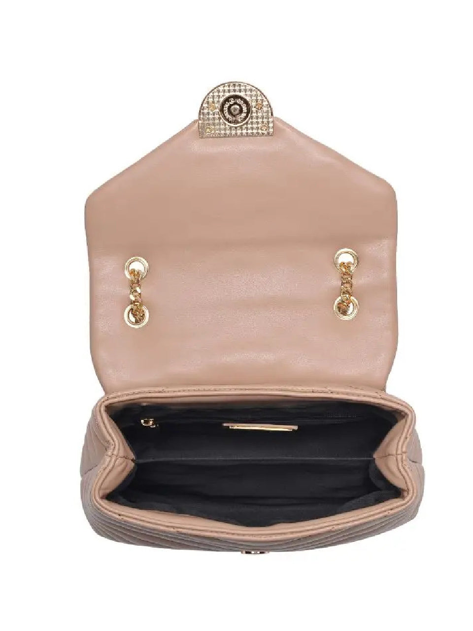 Nora Vegan Leather Chevron Handbag, Moda Luxe | Boutique Bleu Black
